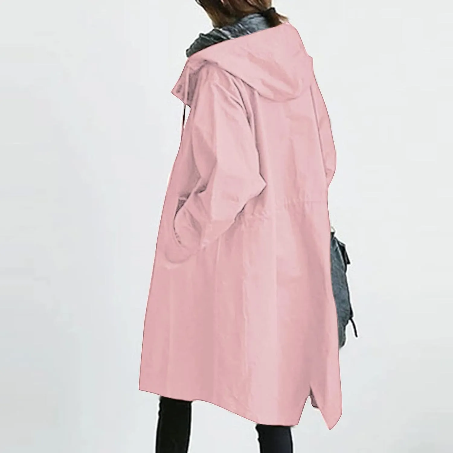 Women's 2025 Plaid Shacket Jacket Casual Button Wool Blend Winter Tartan Trench Coat With Pockets
