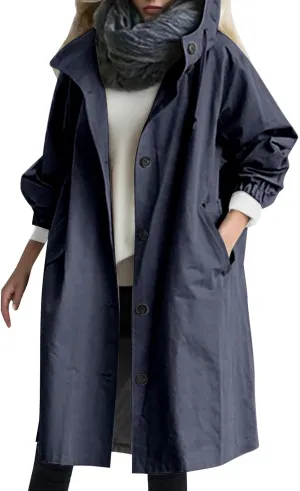 Women's 2025 Plaid Shacket Jacket Casual Button Wool Blend Winter Tartan Trench Coat With Pockets