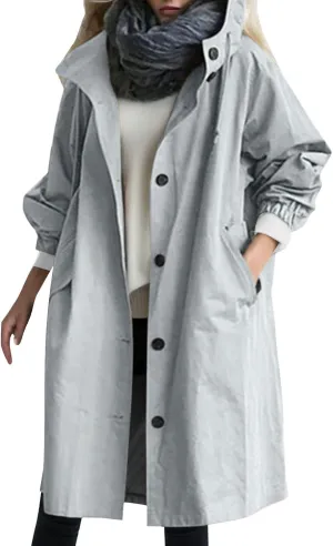 Women's 2025 Plaid Shacket Jacket Casual Button Wool Blend Winter Tartan Trench Coat With Pockets