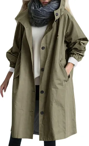 Women's 2025 Plaid Shacket Jacket Casual Button Wool Blend Winter Tartan Trench Coat With Pockets