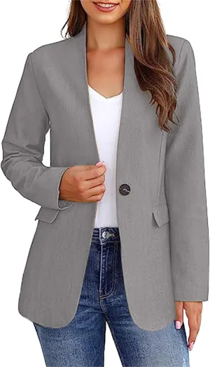 Womens Blazer Jackets Blazers for Women Business Casual Long Sleeve Open Front Work Office Suit Jackets Trendy Tops