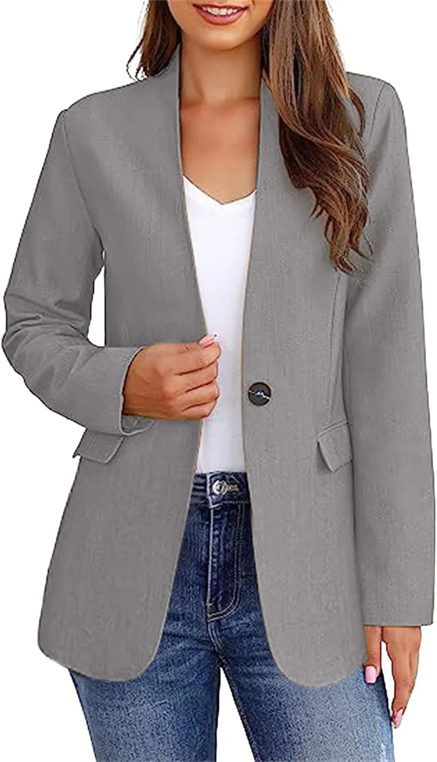 Womens Blazer Jackets Blazers for Women Business Casual Long Sleeve Open Front Work Office Suit Jackets Trendy Tops