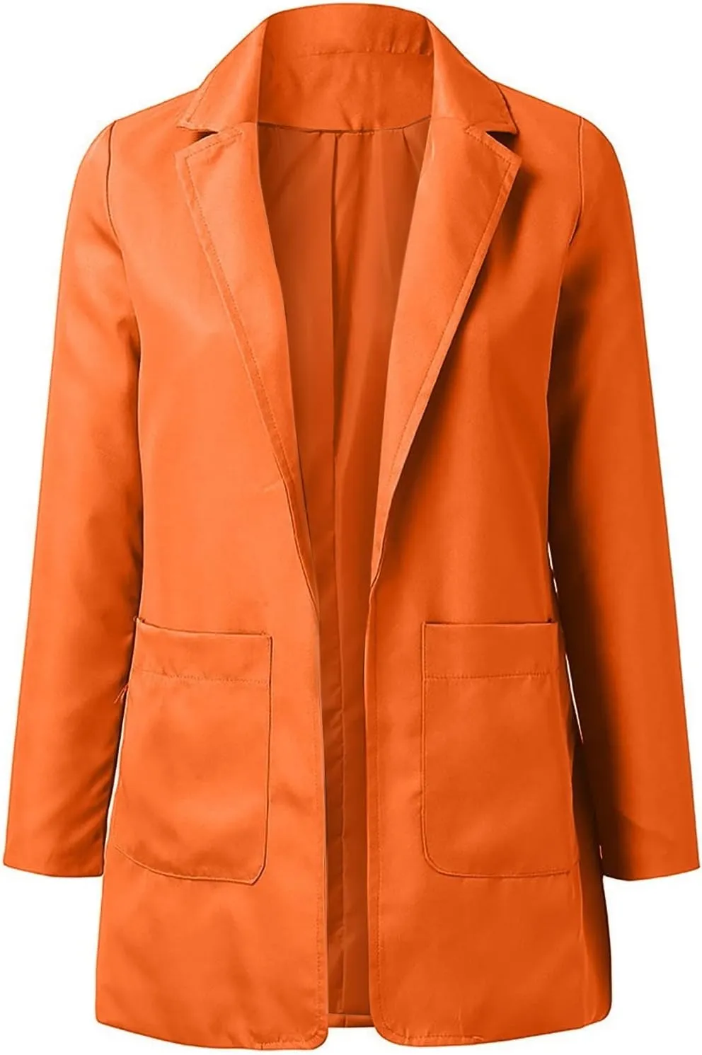 Womens Casual Long Sleeve Work Office Solid Open Front Blazer Jacket Elegant Cardigan Coat