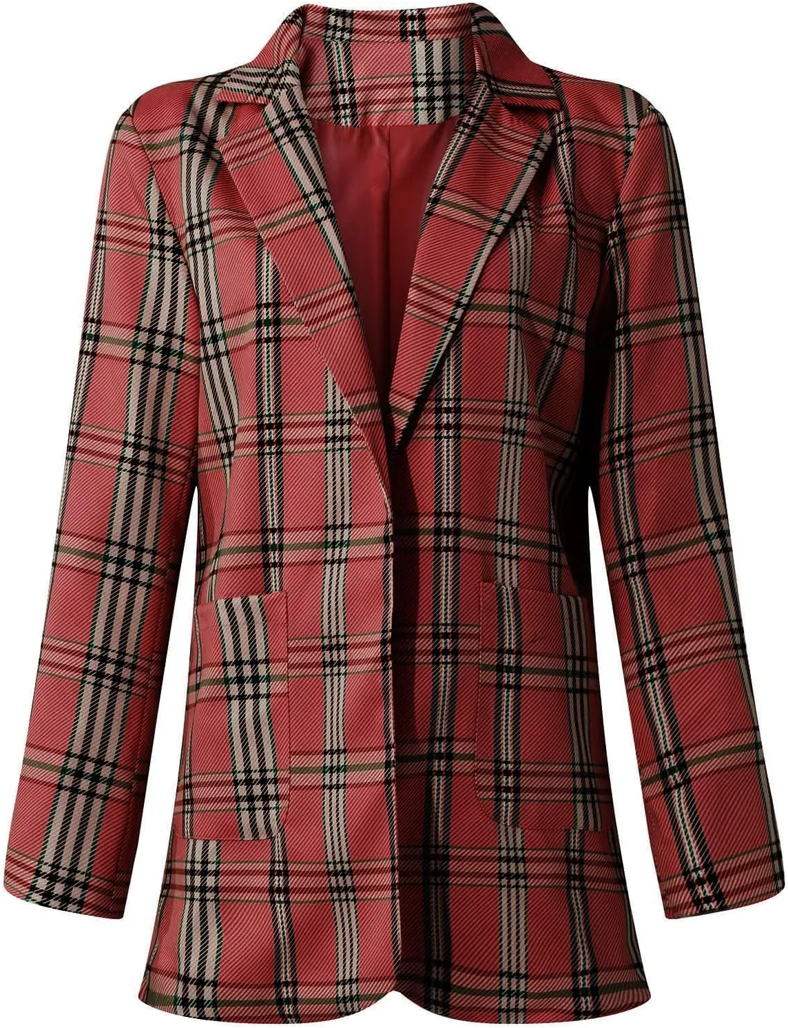 Womens Casual Long Sleeve Work Office Solid Open Front Blazer Jacket Elegant Cardigan Coat