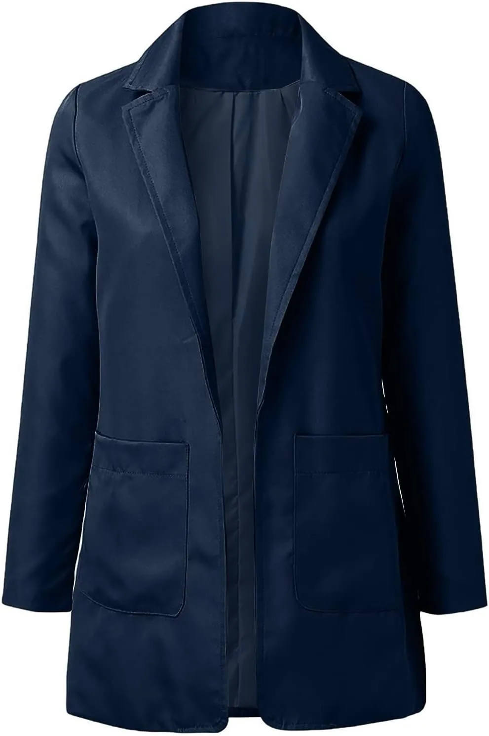 Womens Casual Long Sleeve Work Office Solid Open Front Blazer Jacket Elegant Cardigan Coat