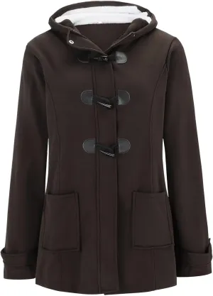 Womens Classic Coat Pocket Zipper Hoodies Sweatshirt Long Solid Color Coat Jacket Causal Fashion Top Casual Notch