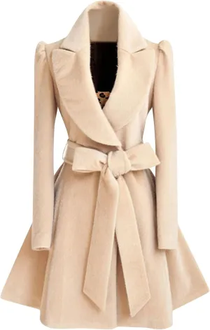 Women's Double-Breasted Trench Coat Classic Lapel Overcoat Slim Outerwear Waterproof Coat with Belt Buckle for Women