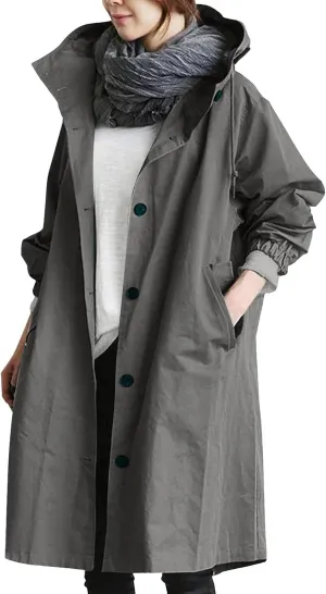 Women's Elegant Overcoat Notched Shawl Collar Single Breasted Outerwear Winter Long Coat