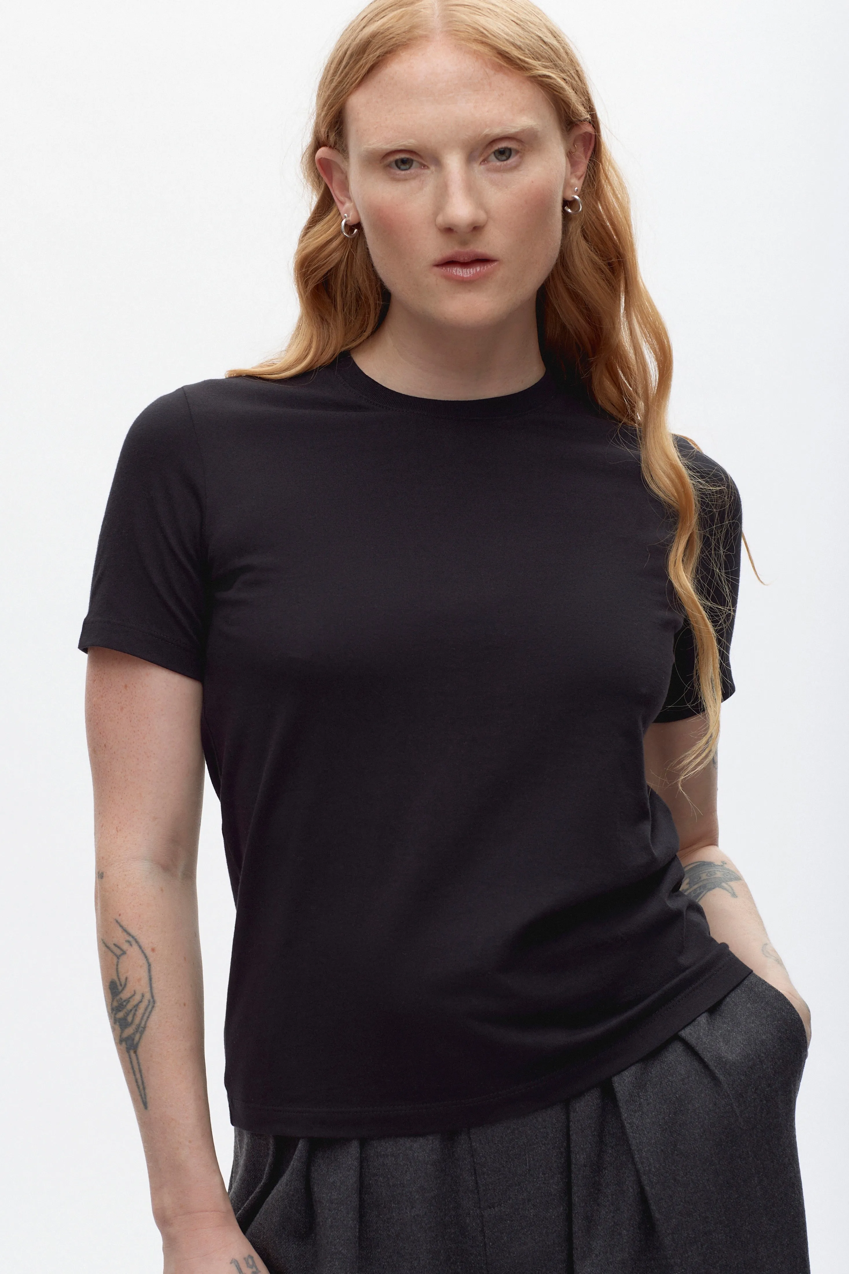Women's Essential Crew in Black