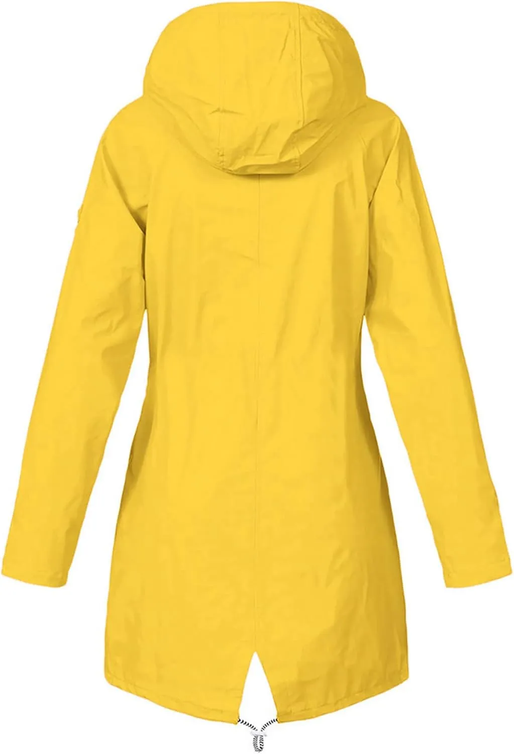 Women's Lightweight Hooded Rain Jacket Waterproof Windbreaker Jacket Plus Size Trench Coat Travel Raincoats Packable