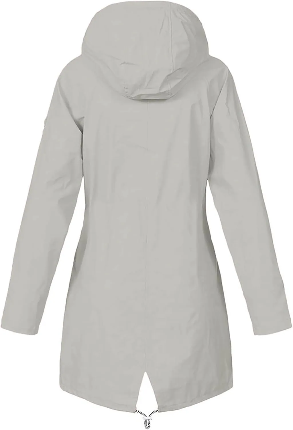 Women's Lightweight Hooded Rain Jacket Waterproof Windbreaker Jacket Plus Size Trench Coat Travel Raincoats Packable