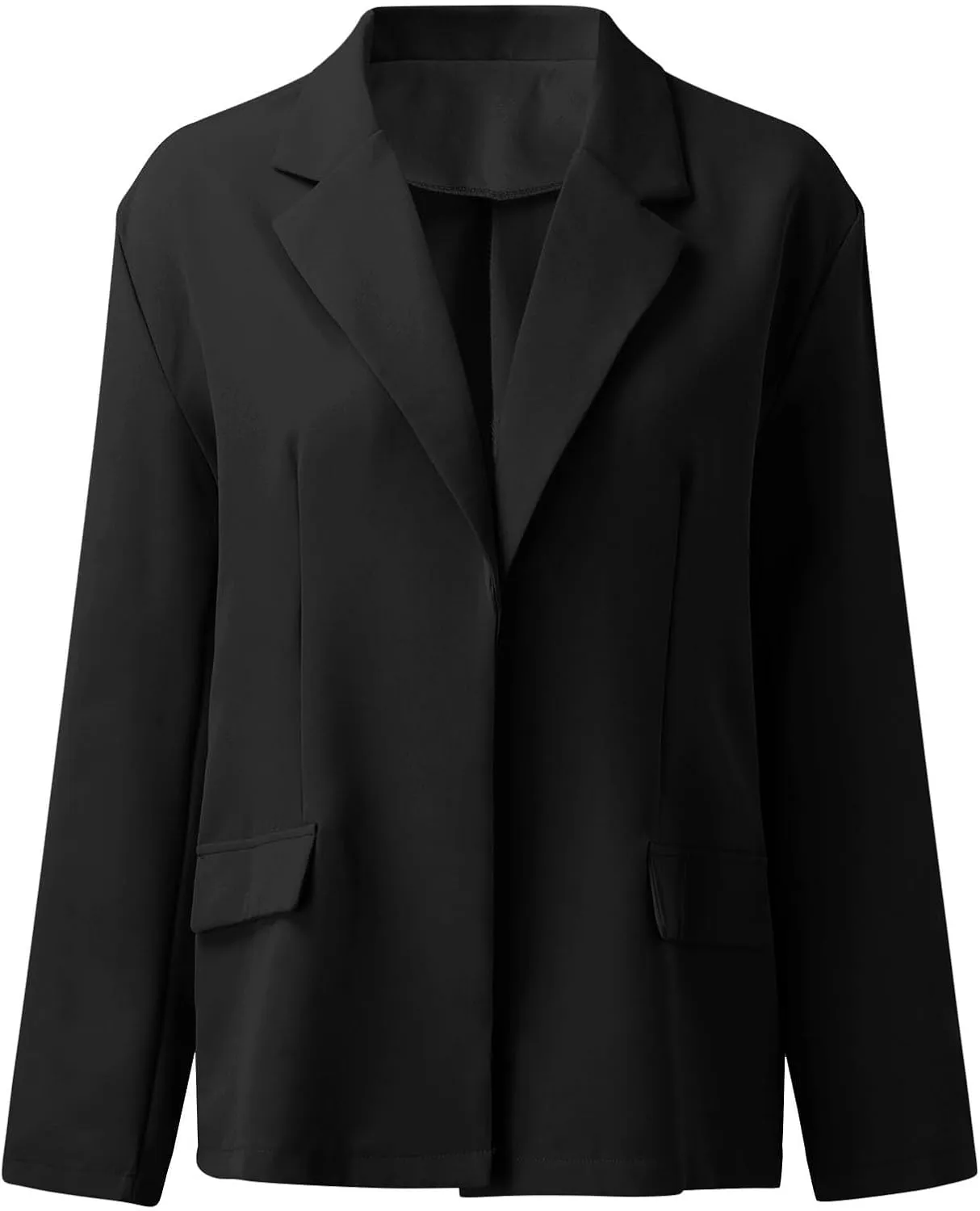 Womens Long Sleeve Casual Blazer Lapel Open Front Work Office Blazer Jacket 2024 Trendy Fall Dressy Blazer with Pockets