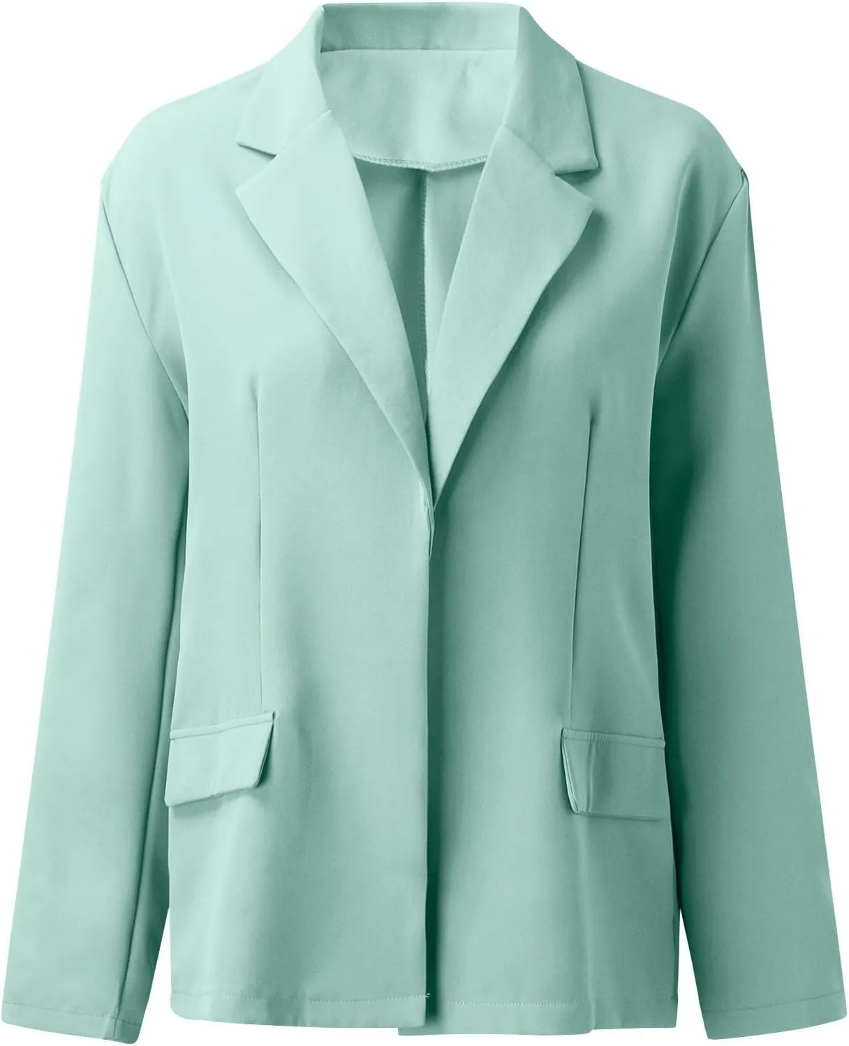 Womens Long Sleeve Casual Blazer Lapel Open Front Work Office Blazer Jacket 2024 Trendy Fall Dressy Blazer with Pockets