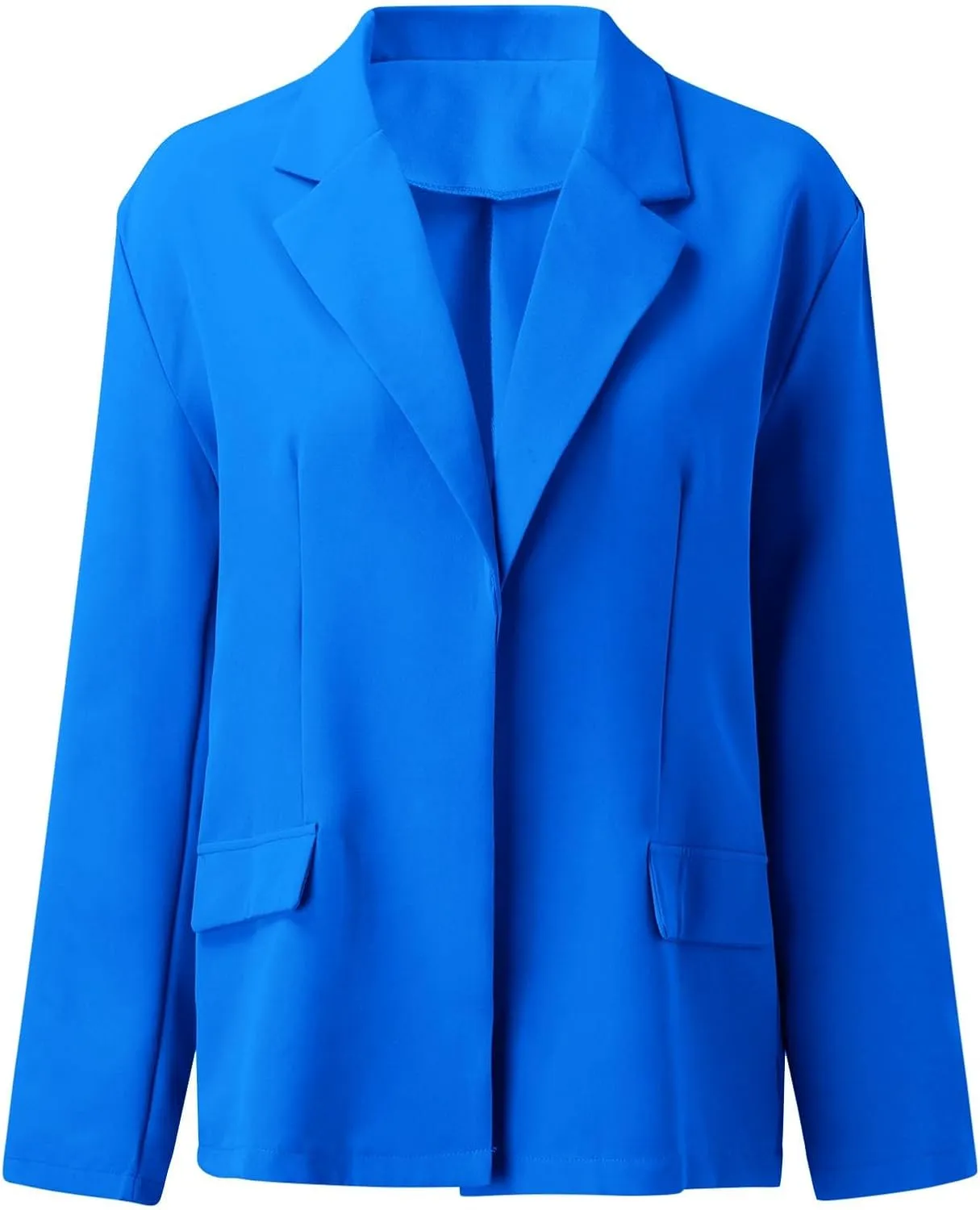 Womens Long Sleeve Casual Blazer Lapel Open Front Work Office Blazer Jacket 2024 Trendy Fall Dressy Blazer with Pockets