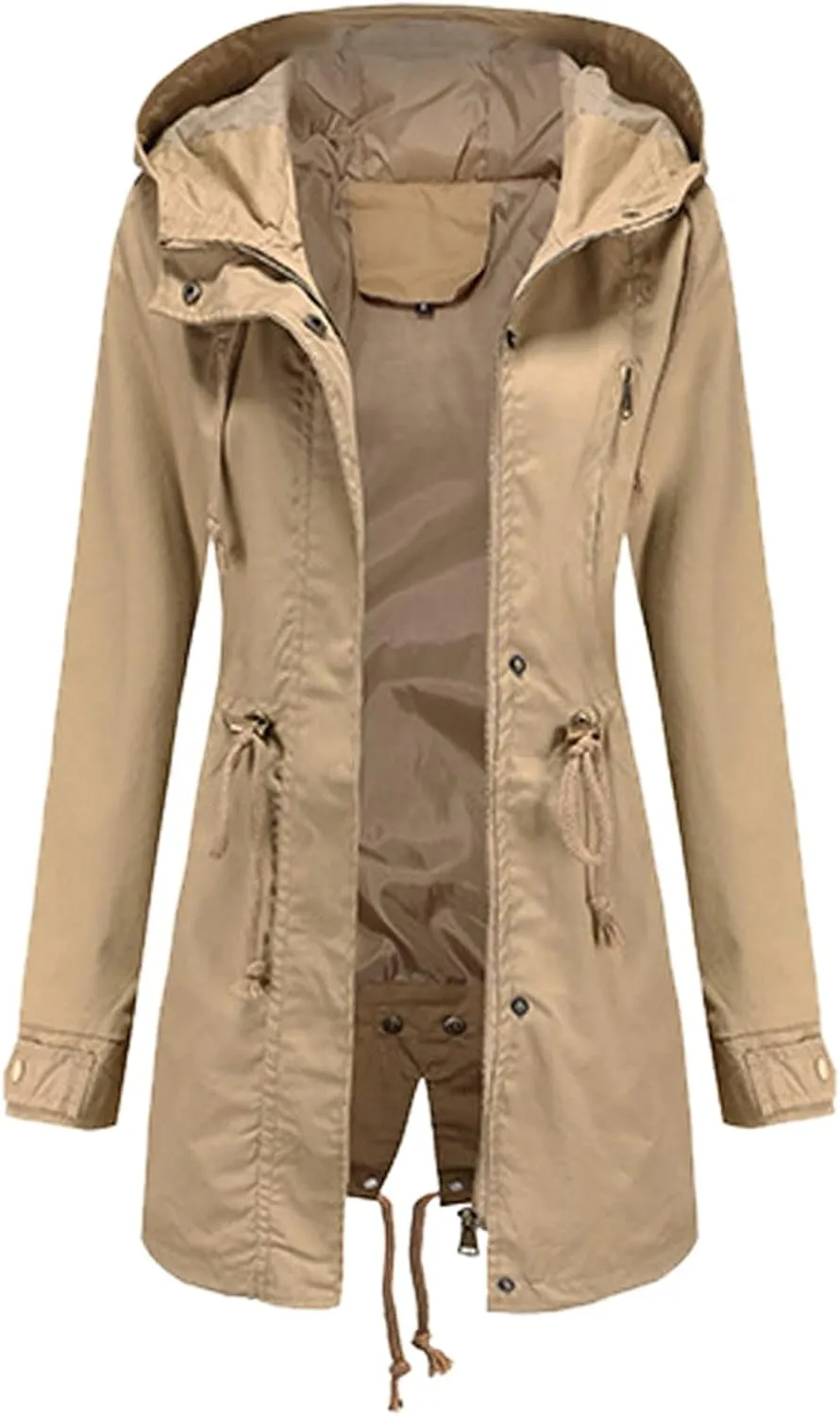 Womens Notched Lapel Collar Double Breasted Pea Coat Winter Wool Blend Over Coats Long Jackets