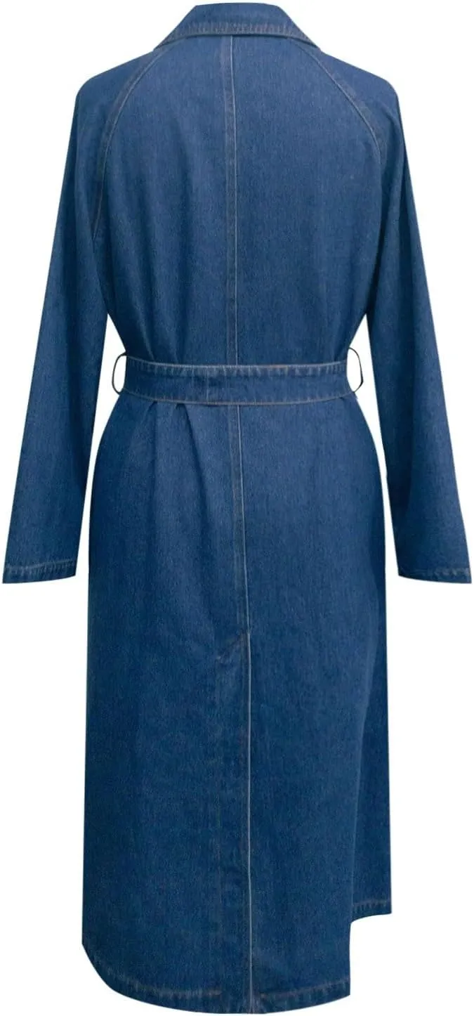 Womens Notched Lapel Collar Double Breasted Pea Coat Winter Wool Blend Over Coats Long Jackets