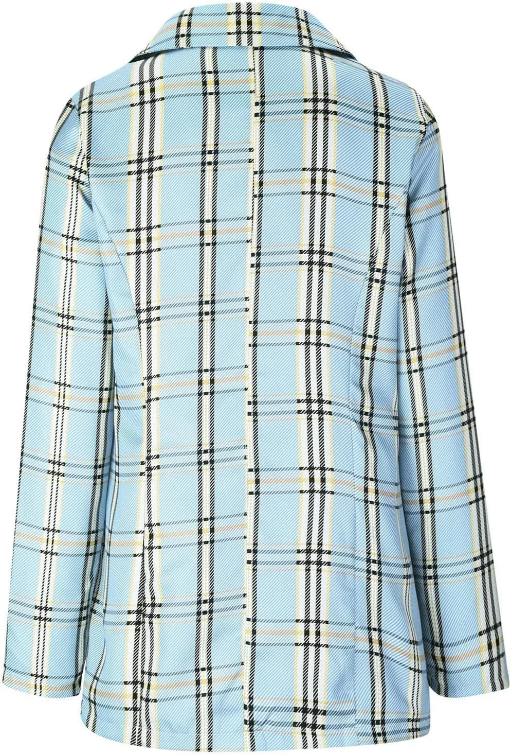 Women's Plaid Blazers Casual Long Sleeve Notch Lapel Button Slim Work Office Blazer Jacket Fall Cardigan Coat Tops