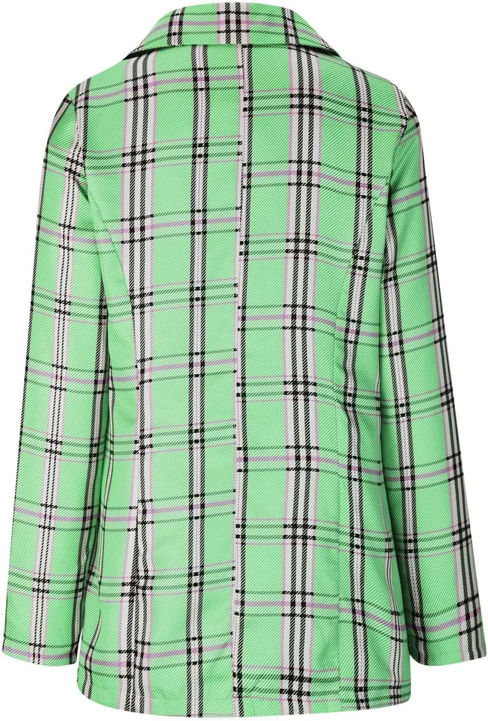 Women's Plaid Blazers Casual Long Sleeve Notch Lapel Button Slim Work Office Blazer Jacket Fall Cardigan Coat Tops