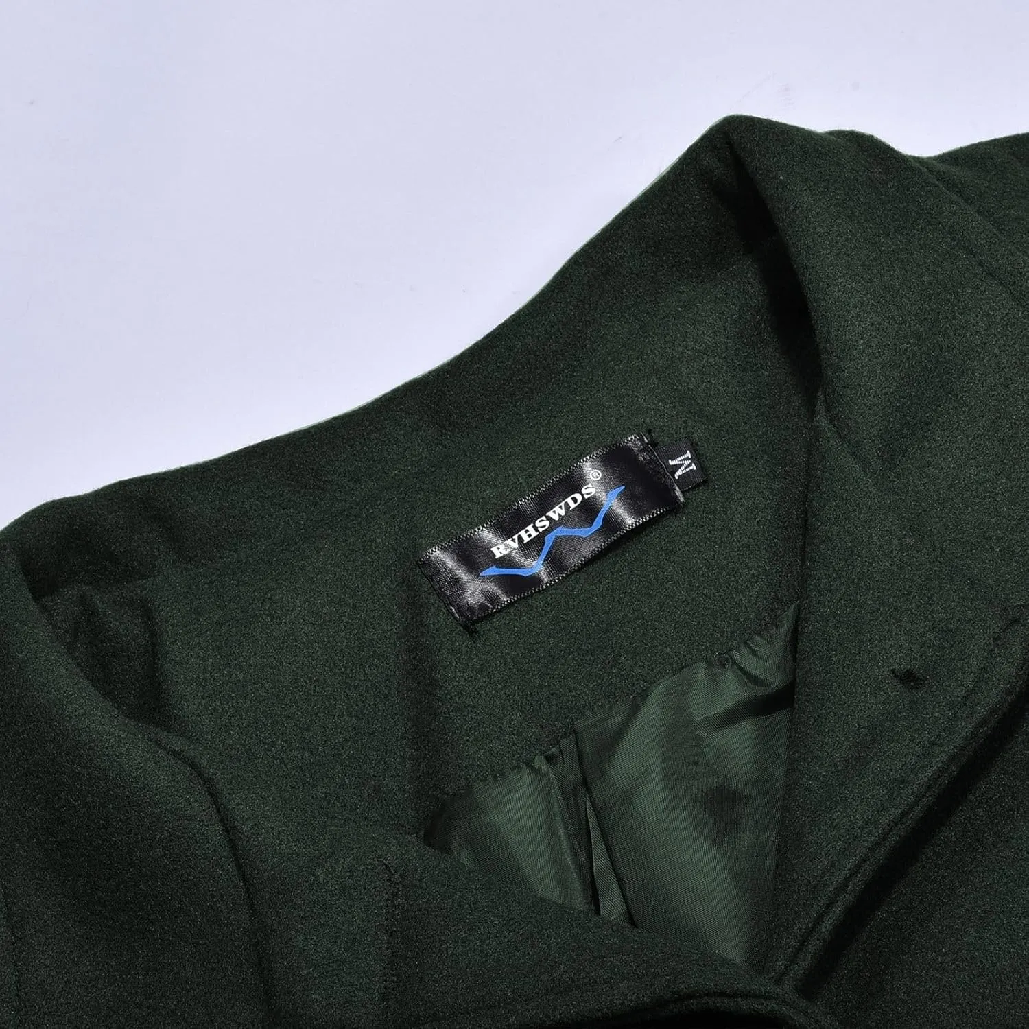 Womens Trench Coat 2025 Winter Casual Notch Lapel Single Breasted Belted Midi Peacoat with Pockets