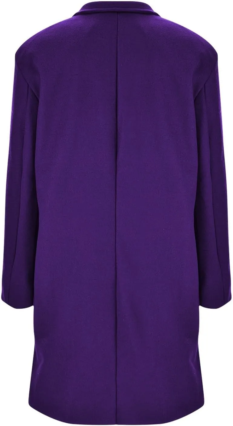 Womens Trench Coat 2025 Winter Casual Notch Lapel Single Breasted Belted Midi Peacoat with Pockets
