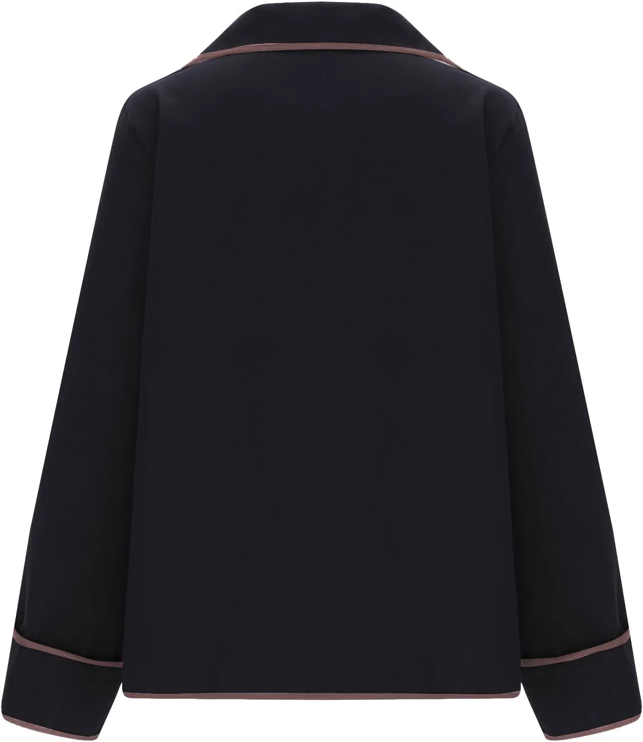 Womens Trench Coat Mid Length Western Coat Notch Lapel Blazer Button Pea Coat Open Front Cardigan Dressy Casual Jackets