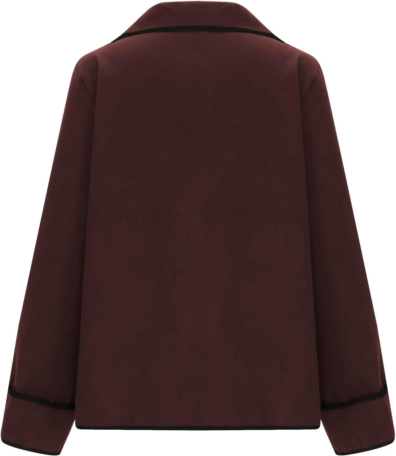 Womens Trench Coat Mid Length Western Coat Notch Lapel Blazer Button Pea Coat Open Front Cardigan Dressy Casual Jackets