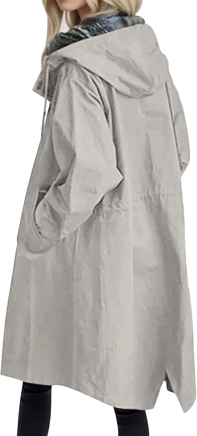 Women's Winter Casual Single Breasted Long Wool Coat Formal Office Wool Overcoat