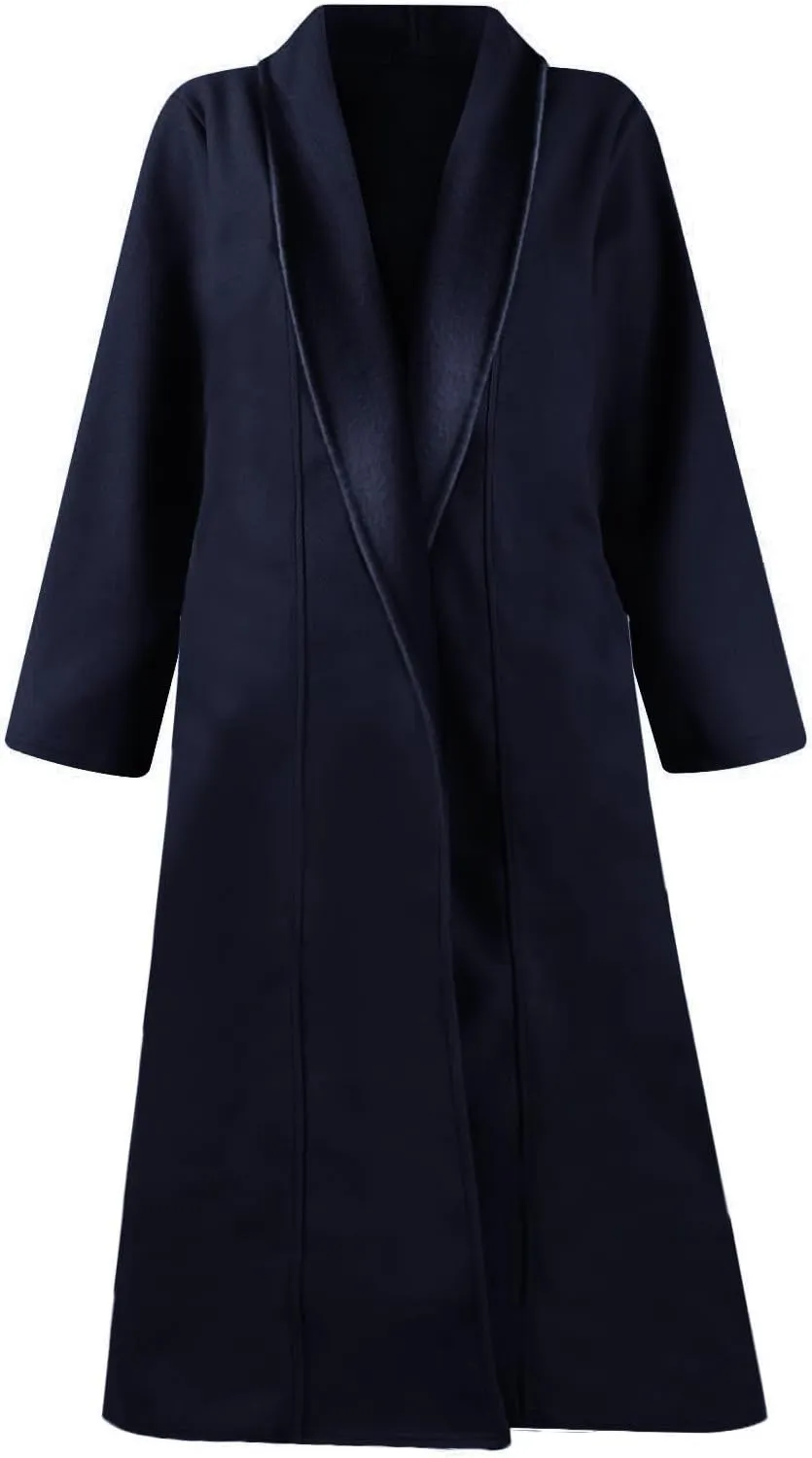 Women's Winter Wool Coat Oversized Trench Coat Belted Midi With Pockets Plus Size Extended Woolen Coat