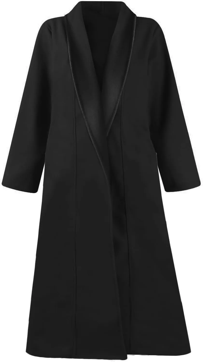 Women's Winter Wool Coat Oversized Trench Coat Belted Midi With Pockets Plus Size Extended Woolen Coat