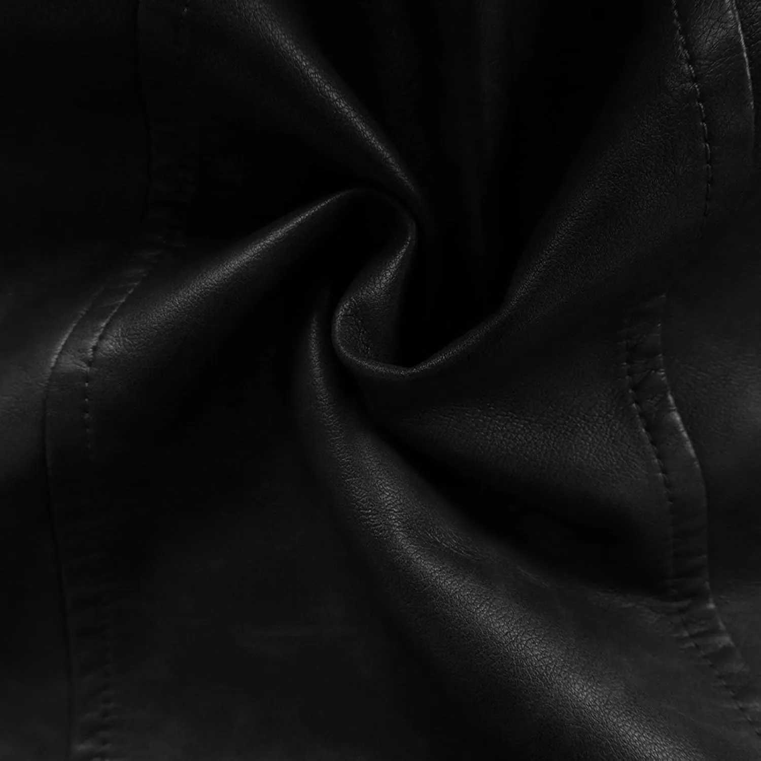 Xiaojmake Mens Stand Collar Leather Jacket Retro Cafe Racer Style Motorcycle Jacket Outerwear Quilted Coat with Zipper Pocket