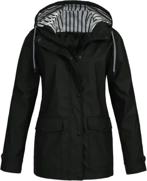 Yellow Rain Jacket Womens Waterproof with Hood Rain Coat with Hood Women Plus Size Winter Coats for Women Raincoats