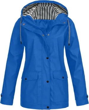 Yellow Rain Jacket Womens Waterproof with Hood Rain Coat with Hood Women Plus Size Winter Coats for Women Raincoats