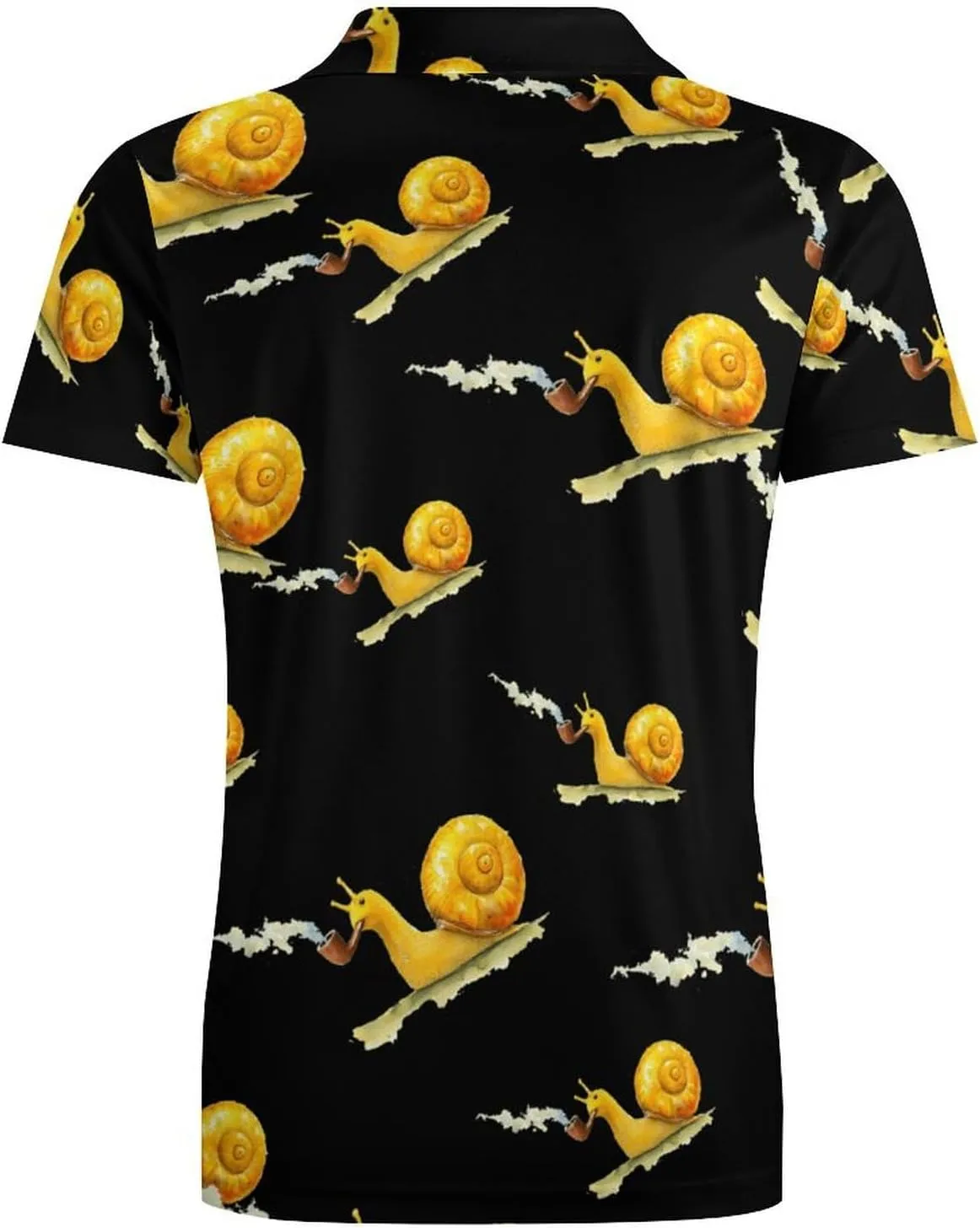 Yellow Snails Men's Polo-Shirt Regular-Fit Short Sleeve Sports Quick Dry Golf Tennis T-Shirt