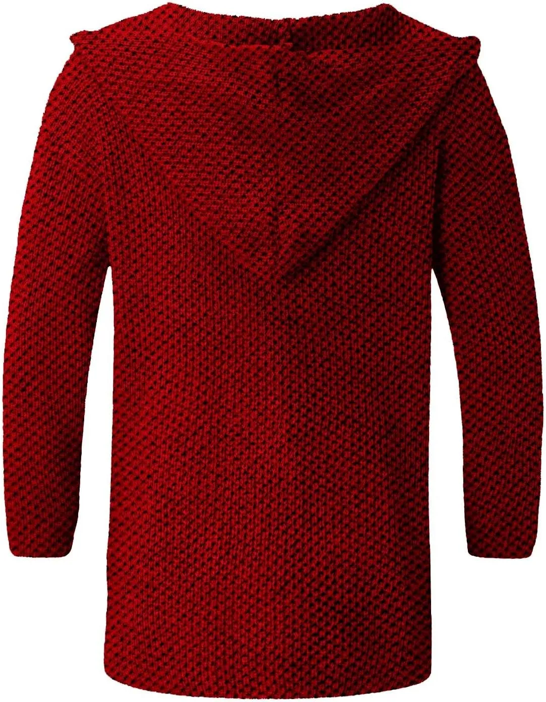 Ymosrh Men's Coat Jacket Long Cardigan Open Front Fall Casual Winter Warm Knit Sweater Coat Fashion Outwear, XL-5XL
