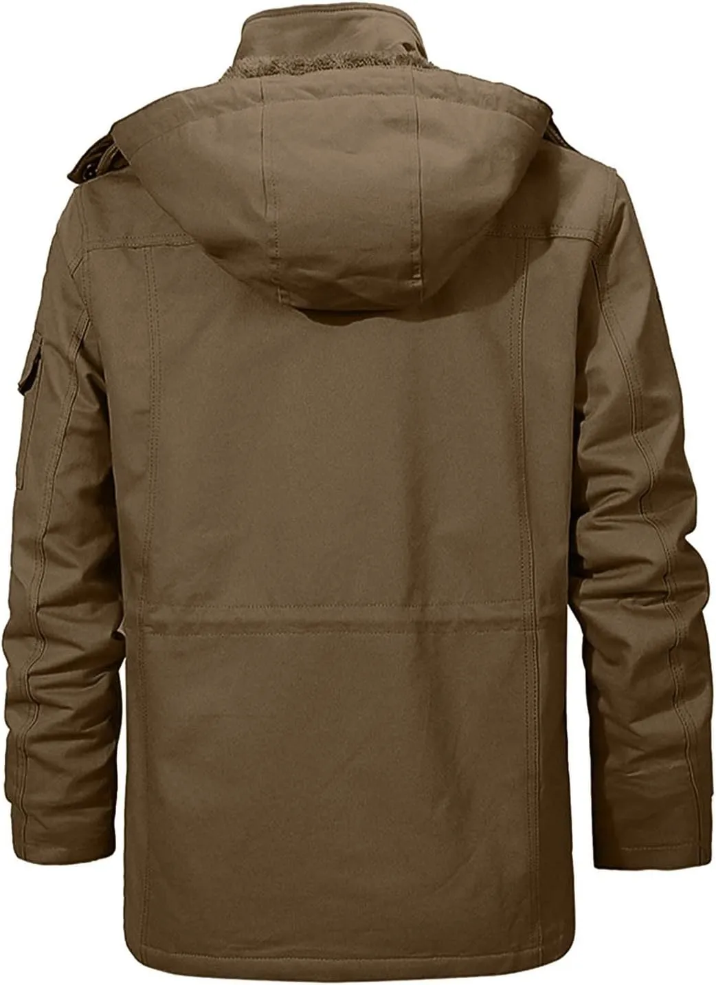 Ymosrh Men's Hiking Coat Winter Water Resistant Ski Snow Jacket Warm Fleece Raincoats with Pockets Work Coats, XXL-6XL
