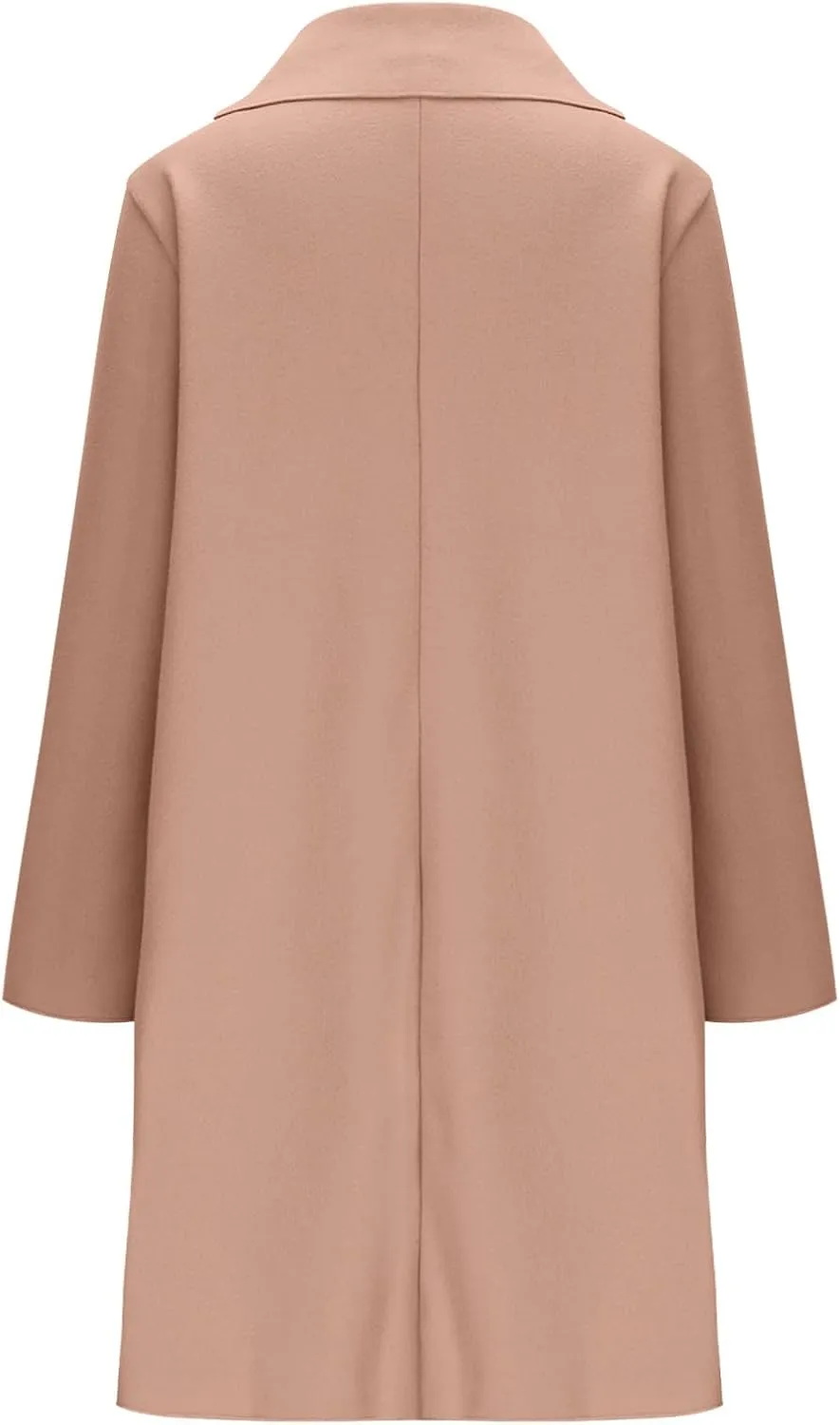 YRAETENM Womens Long Cardigan Sweaters Oversized Lapel Collar Wool Blend Jackets Casual Lightweight Mid Length Trench Coats