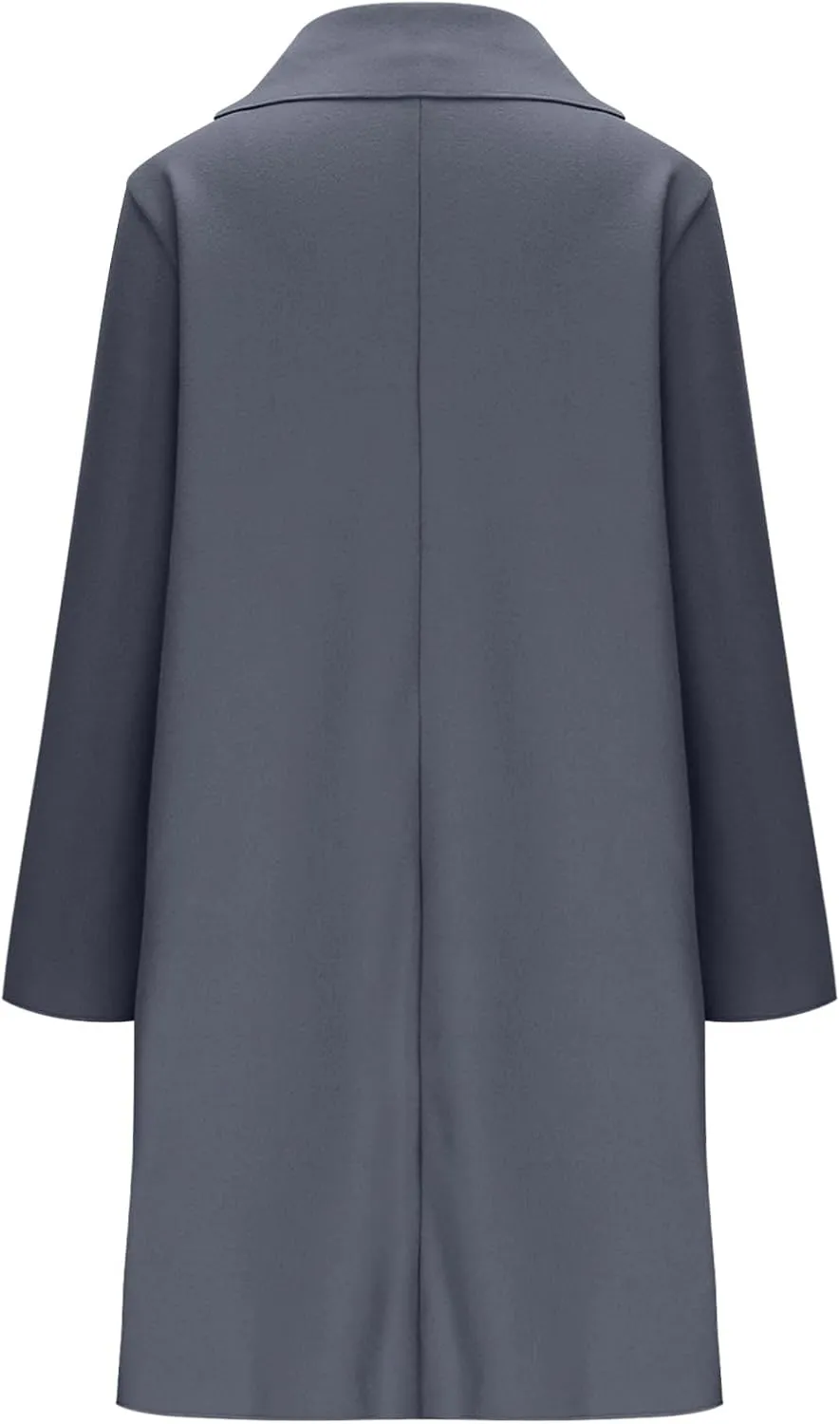 YRAETENM Womens Long Cardigan Sweaters Oversized Lapel Collar Wool Blend Jackets Casual Lightweight Mid Length Trench Coats