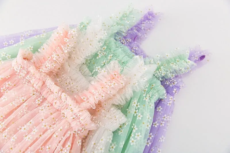 Yuki Little Flower Tulle Dress
