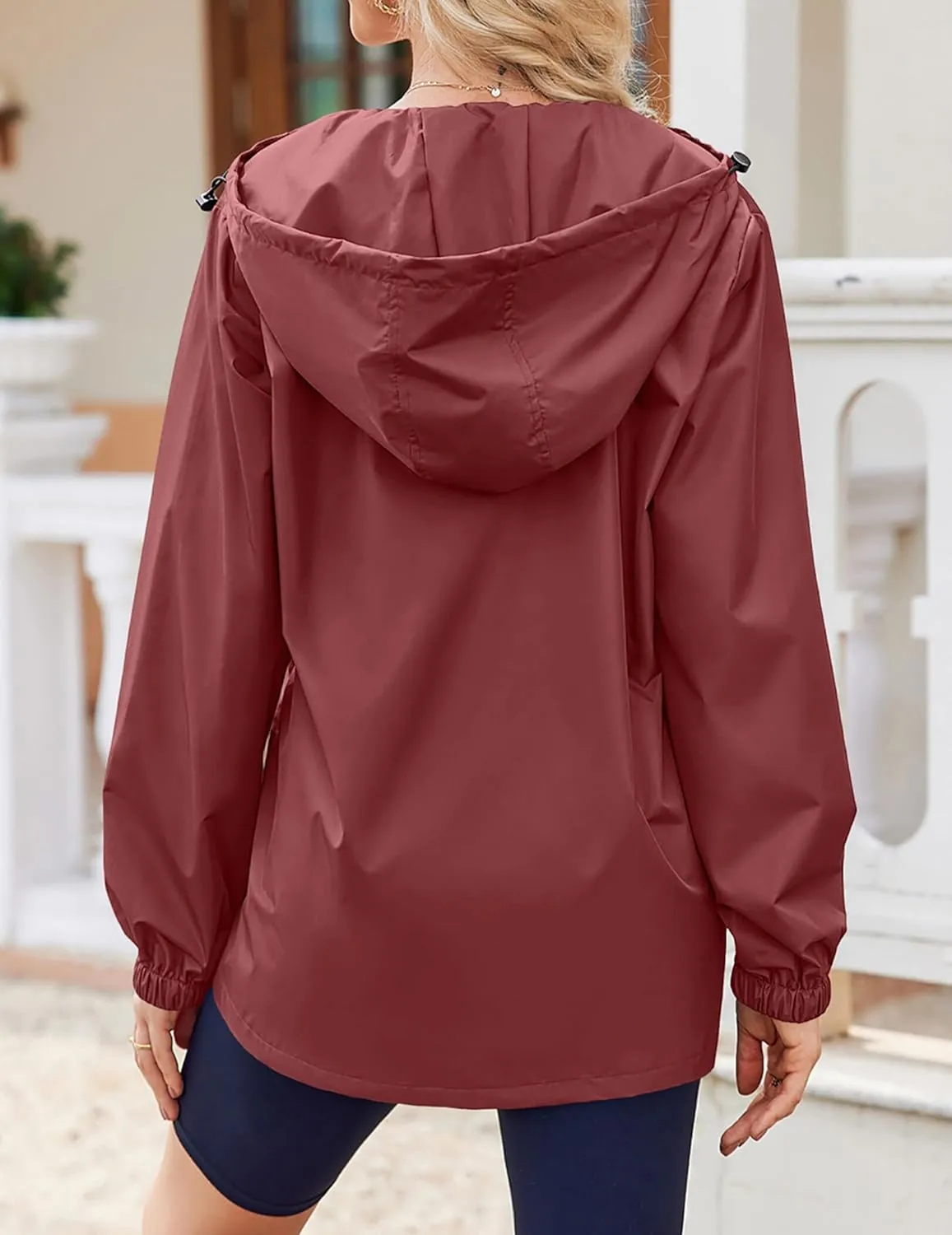 Zeagoo Women's Waterproof Rain Jacket With Hood - Lightweight Windbreaker Raincoat With Pockets for Outdoor