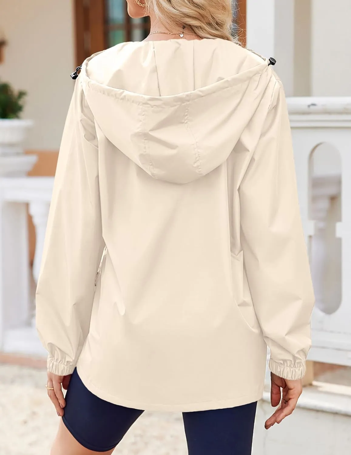 Zeagoo Women's Waterproof Rain Jacket With Hood - Lightweight Windbreaker Raincoat With Pockets for Outdoor