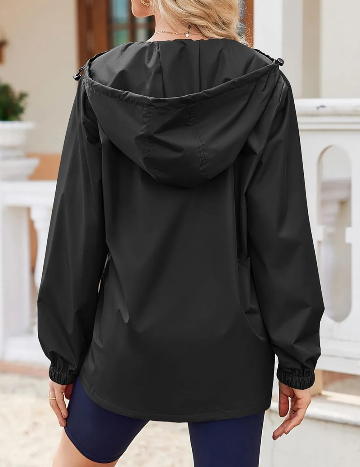 Zeagoo Women's Waterproof Rain Jacket With Hood - Lightweight Windbreaker Raincoat With Pockets for Outdoor