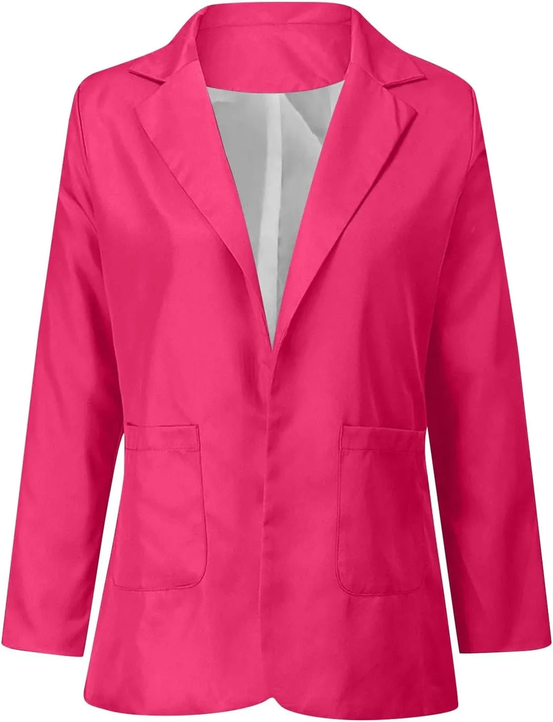 ZEFOTIM Womens Business Professional Outfits Lightweight Trendy Oversized Floral/Striped Blazer Long Office Fall Jacket