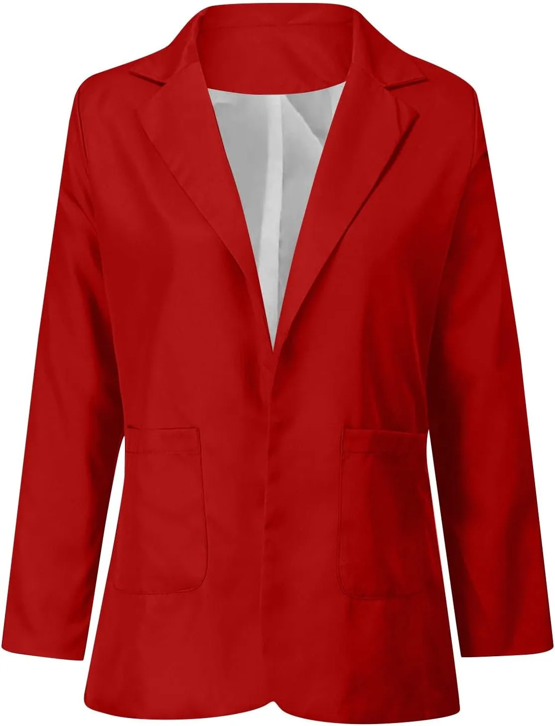 ZEFOTIM Womens Business Professional Outfits Lightweight Trendy Oversized Floral/Striped Blazer Long Office Fall Jacket