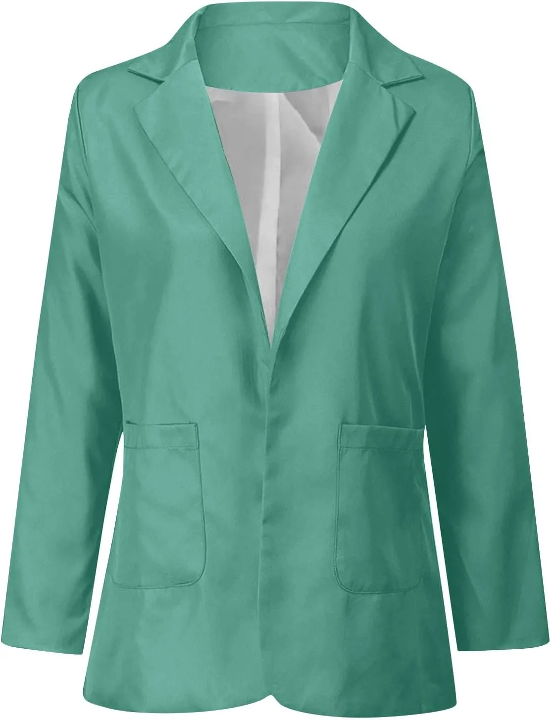 ZEFOTIM Womens Business Professional Outfits Lightweight Trendy Oversized Floral/Striped Blazer Long Office Fall Jacket