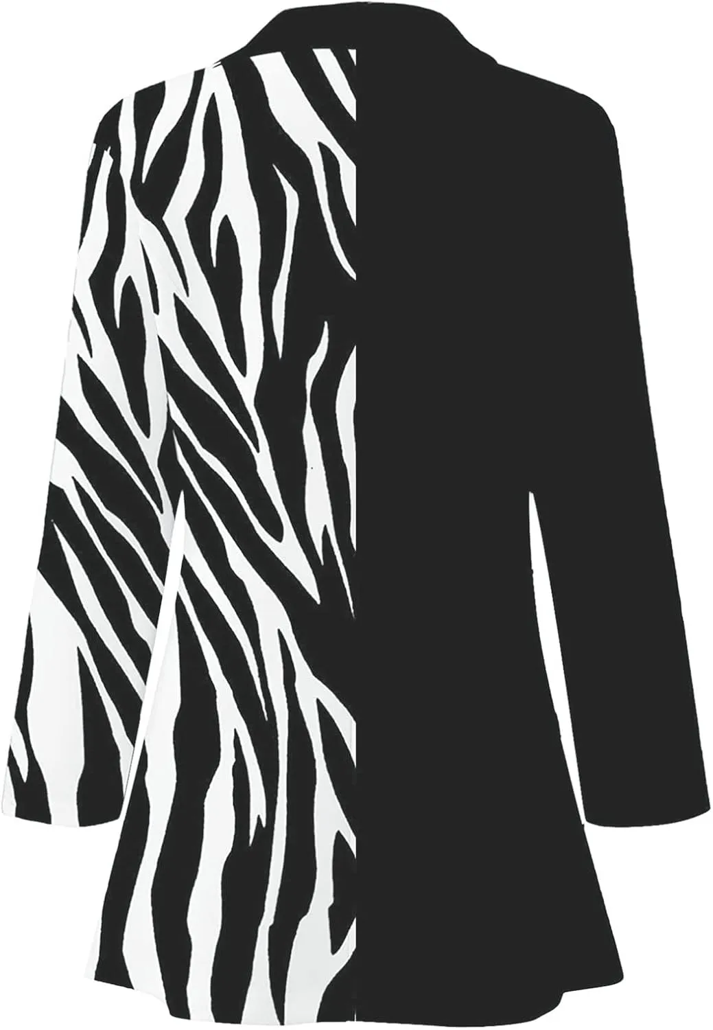 ZEFOTIM Womens Business Professional Outfits Lightweight Trendy Oversized Floral/Striped Blazer Long Office Fall Jacket